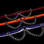 WILDCHOK Heat‑Reactive Color Changing PU Choker Necklace with Metal Chain Detail