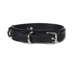 WILDCHOK Genuine Cowhide Leather Choker with Detachable Bone‑Shaped Charm Tag