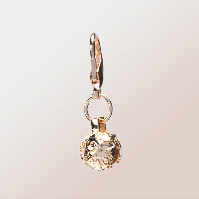 WILDCHOK Teddy Fleece Choker | LOVE‑Letter Heart Frame with Gold Bell Pendant