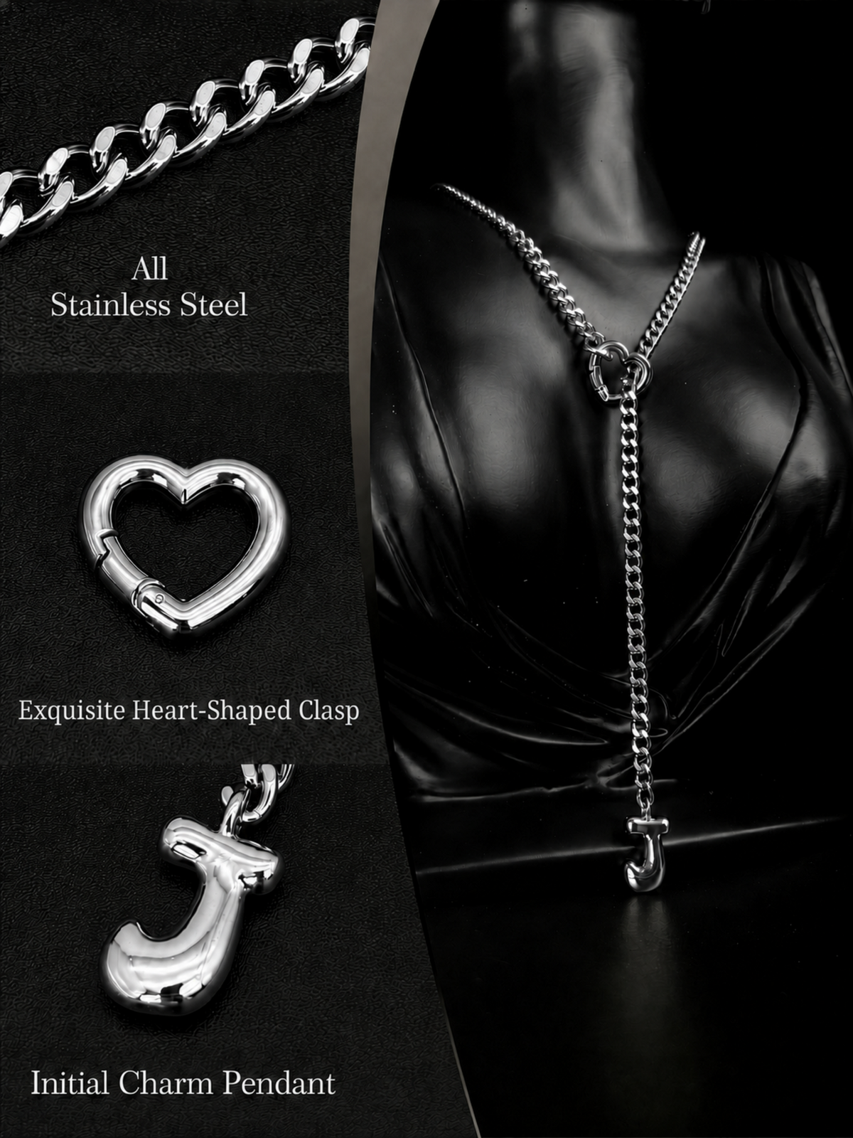 WILDCHOK - Initial Charm Slip Chain Choker
