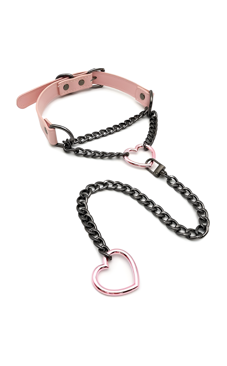 WILDCHOK - Swivel Clasp Leather Choker Collar