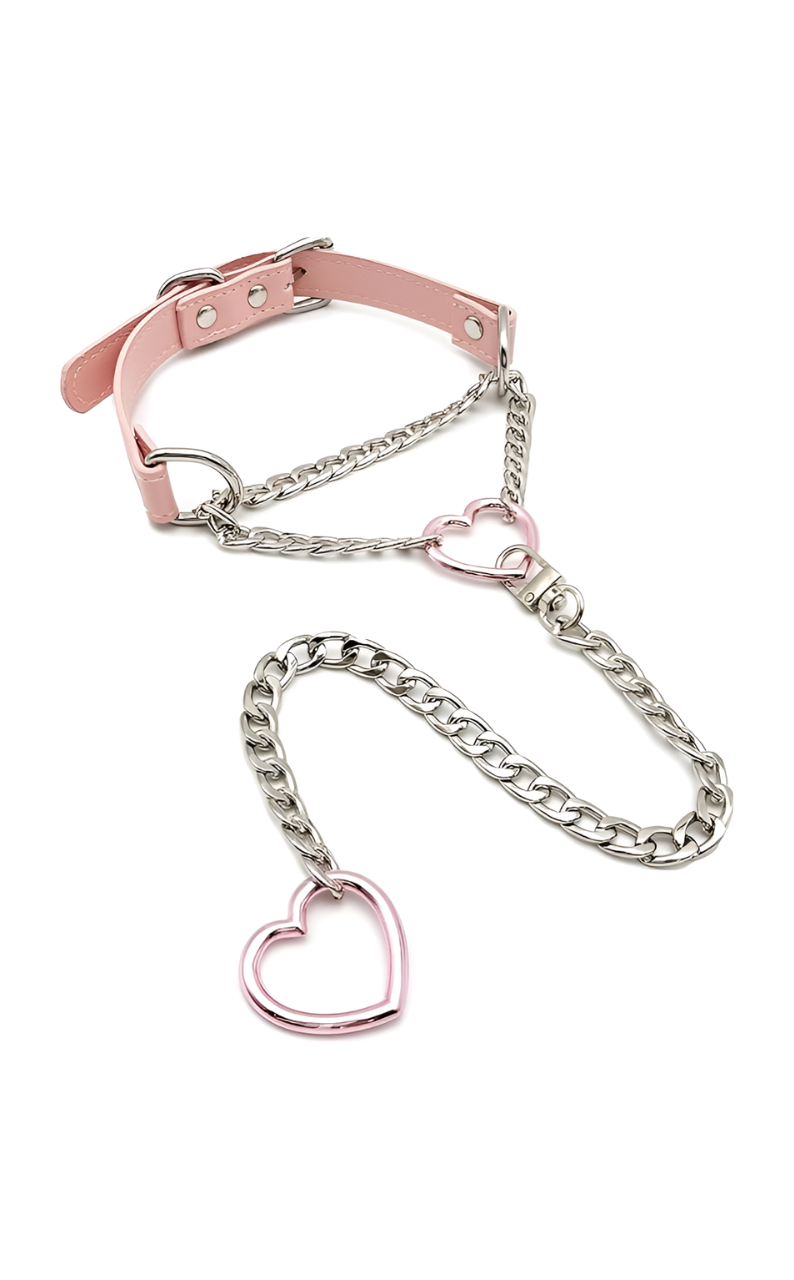 WILDCHOK - Swivel Clasp Leather Choker Collar