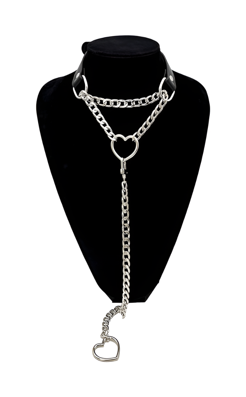 WILDCHOK - Swivel Clasp Leather Choker Collar