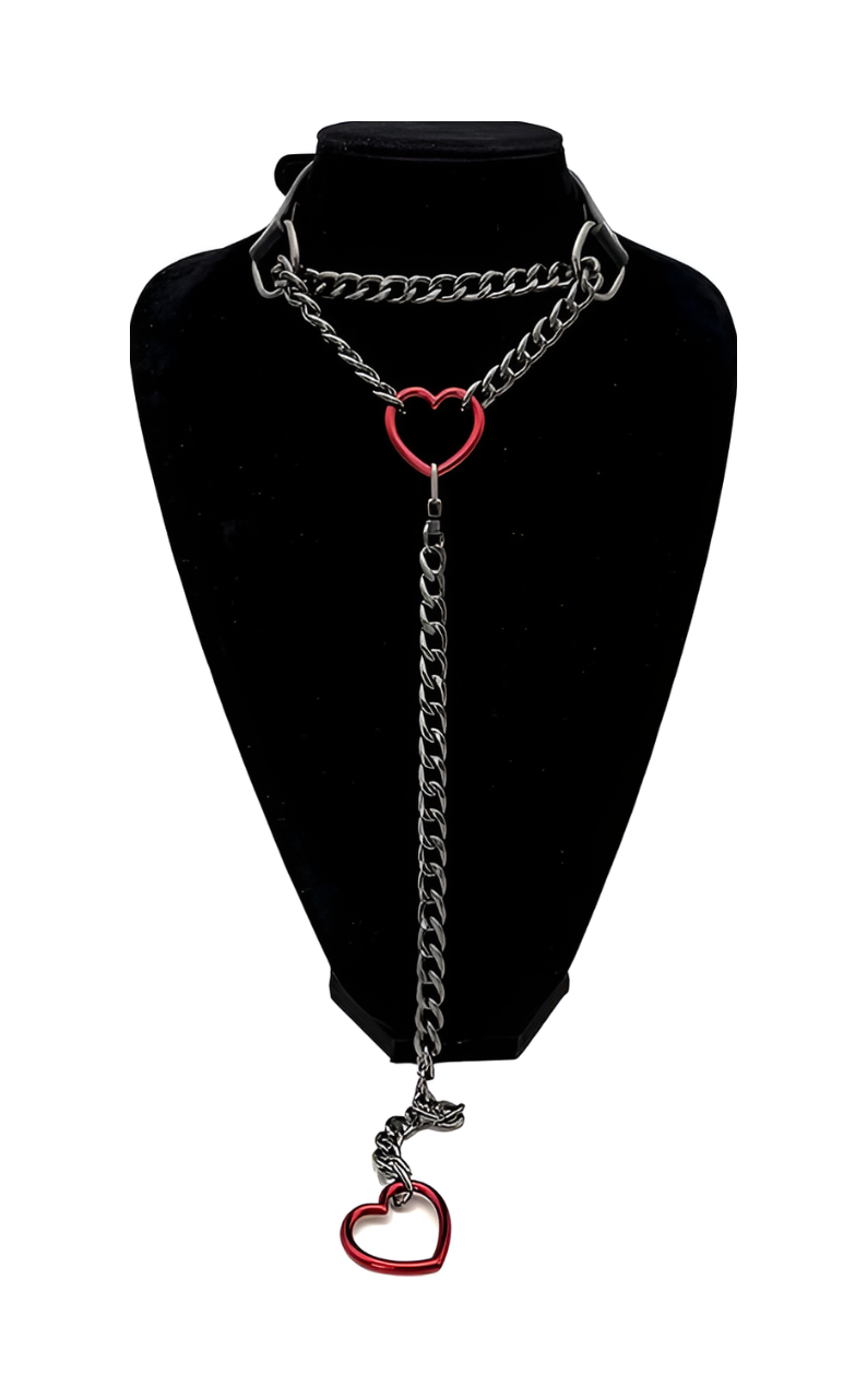 WILDCHOK - Swivel Clasp Leather Choker Collar