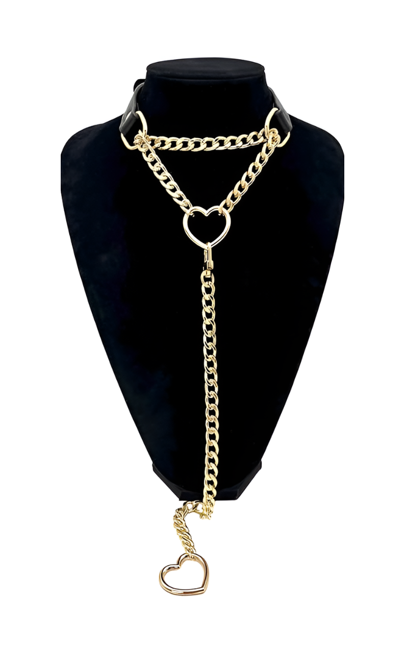 WILDCHOK - Swivel Clasp Leather Choker Collar
