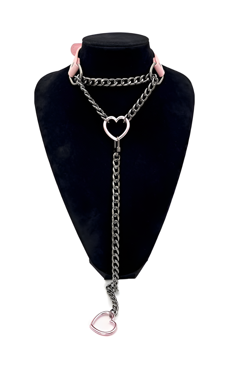 WILDCHOK - Swivel Clasp Leather Choker Collar