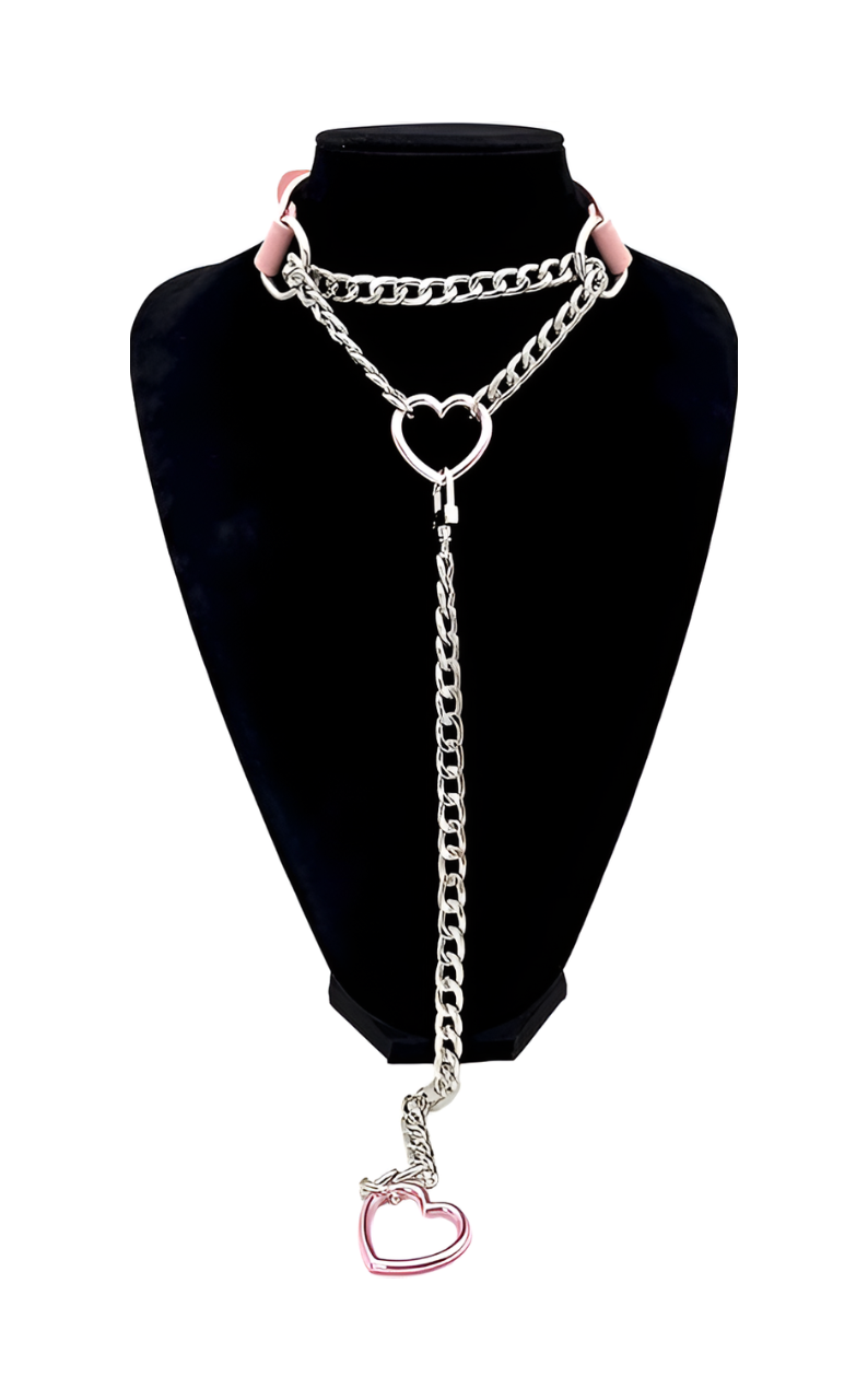WILDCHOK - Swivel Clasp Leather Choker Collar