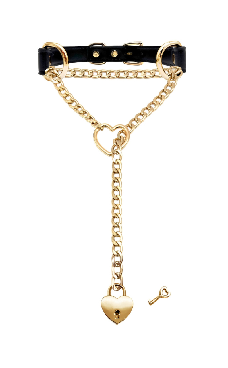 WILDCHOK - Lock & Key Leather Choker Collar