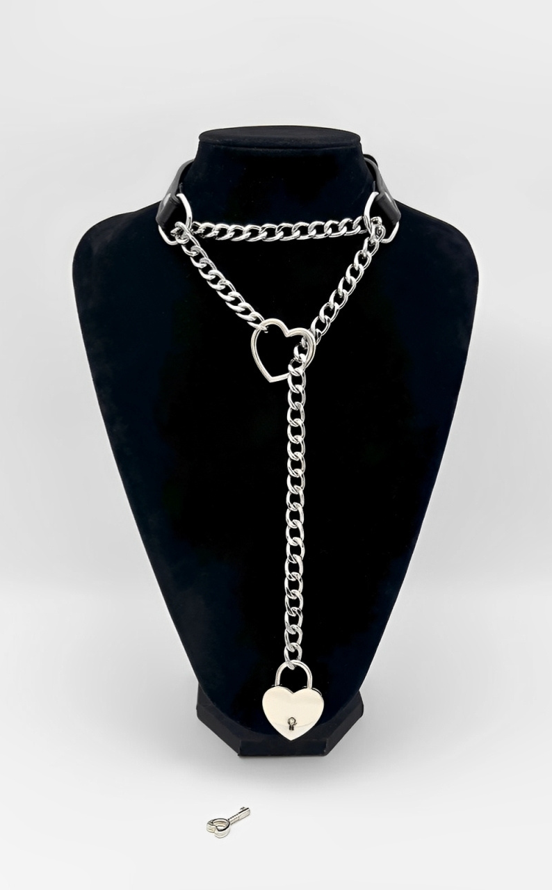 WILDCHOK - Lock & Key Leather Choker Collar