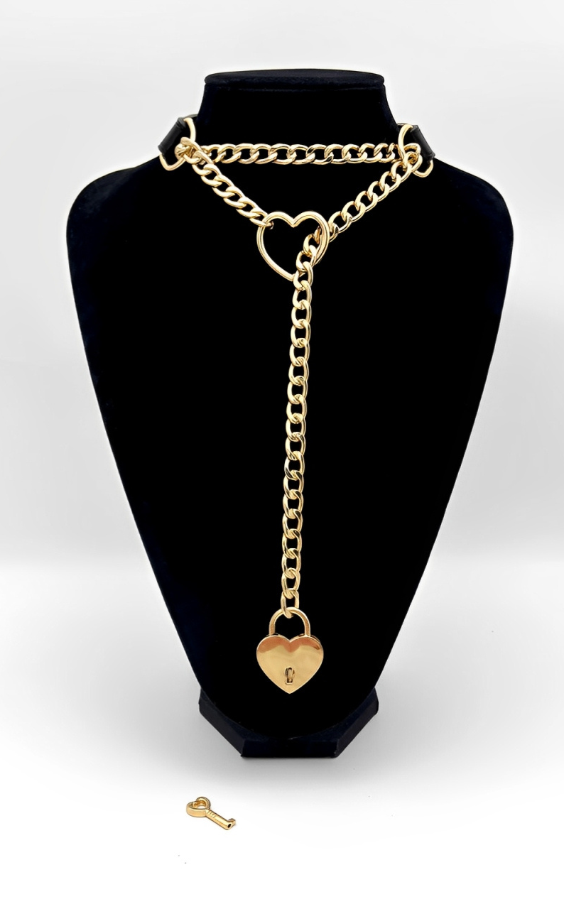 WILDCHOK - Lock & Key Leather Choker Collar