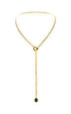 WILDCHOK - Crystal Charm Slip Chain Choker