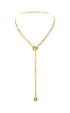 WILDCHOK - Crystal Charm Slip Chain Choker