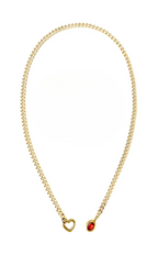 WILDCHOK - Crystal Charm Slip Chain Choker