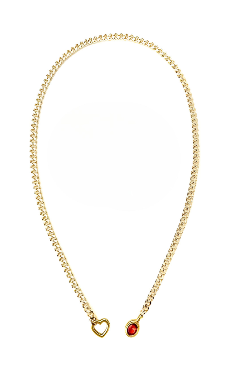 WILDCHOK - Crystal Charm Slip Chain Choker