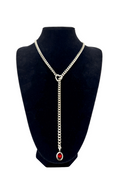 WILDCHOK - Crystal Charm Slip Chain Choker