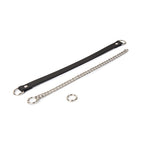 WILDCHOK PU Leather Choker with Chain O-Ring Adjustable Collar Necklace