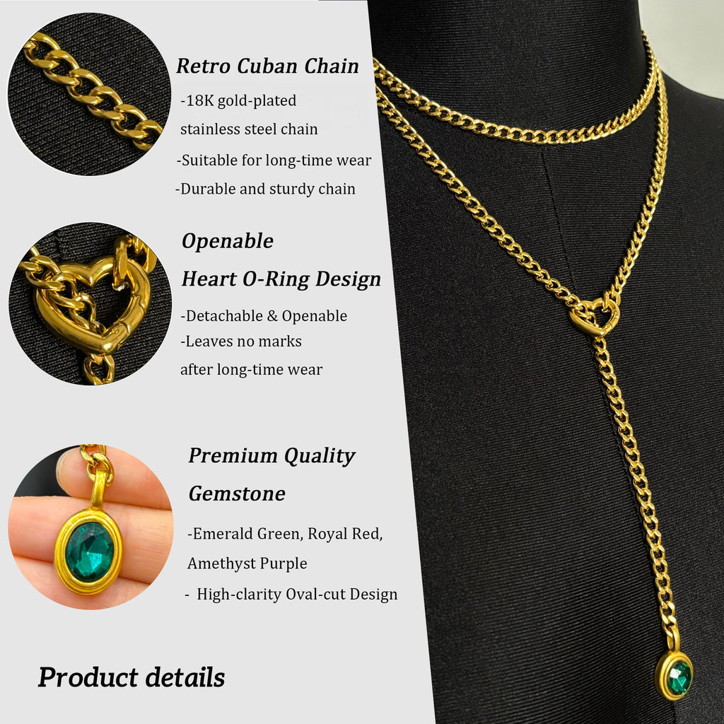WILDCHOK - Crystal Charm Loop Slip Choker