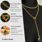 WILDCHOK - Crystal Charm Loop Slip Choker