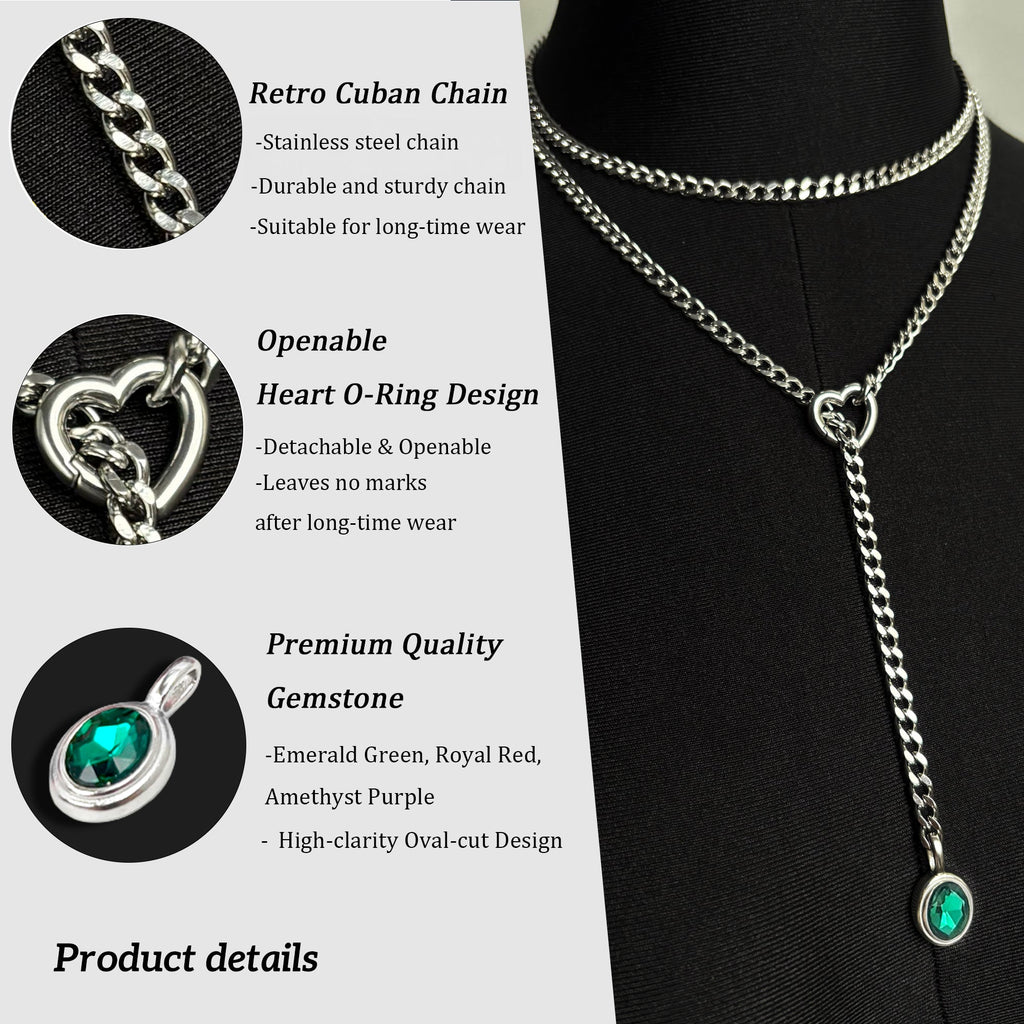 WILDCHOK - Crystal Charm Loop Slip Choker