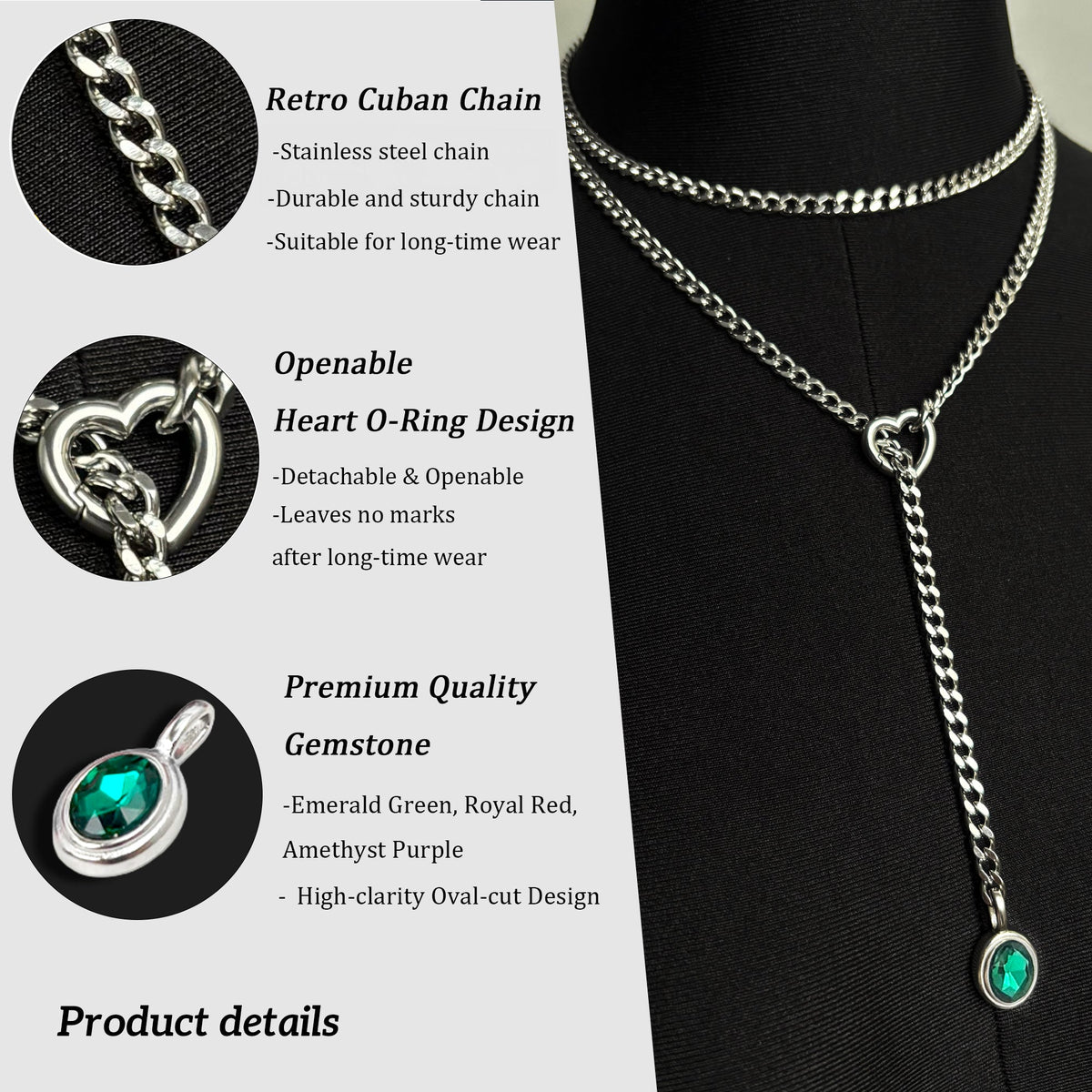 WILDCHOK - Crystal Charm Loop Slip Choker