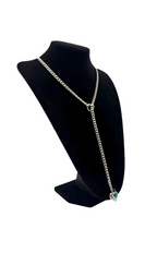 WILDCHOK - Heart Crystal Charm Slip Chain Choker