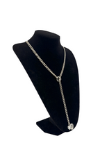 WILDCHOK - Heart Crystal Charm Slip Chain Choker