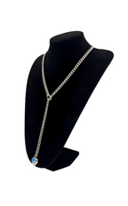 WILDCHOK - Heart Crystal Charm Slip Chain Choker