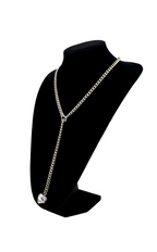 WILDCHOK - Heart Crystal Charm Slip Chain Choker