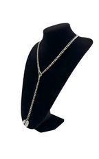 WILDCHOK - Heart Crystal Charm Slip Chain Choker