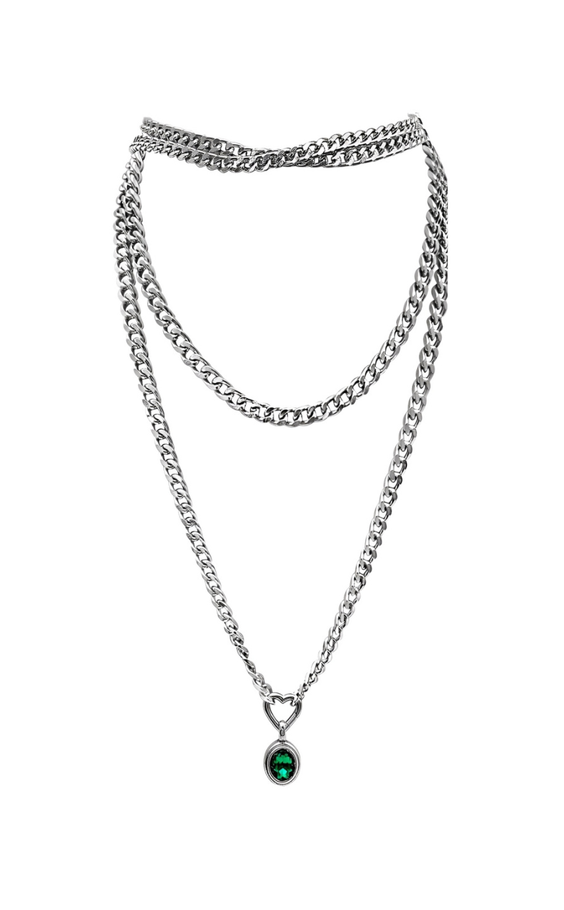 WILDCHOK - Crystal Charm Loop Choker