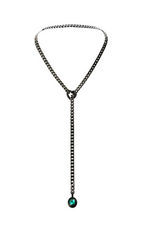 WILDCHOK - Crystal Charm Slip Chain Choker