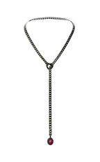 WILDCHOK - Crystal Charm Slip Chain Choker