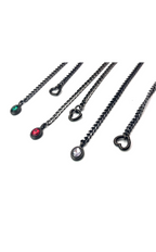 WILDCHOK - Crystal Charm Slip Chain Choker