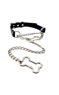 WILDCHOK - Bone Slip Chain Leather Choker Collar