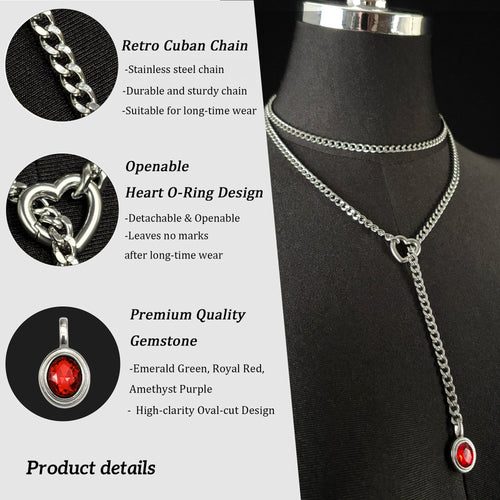 WILDCHOK - Crystal Charm Loop Slip Choker