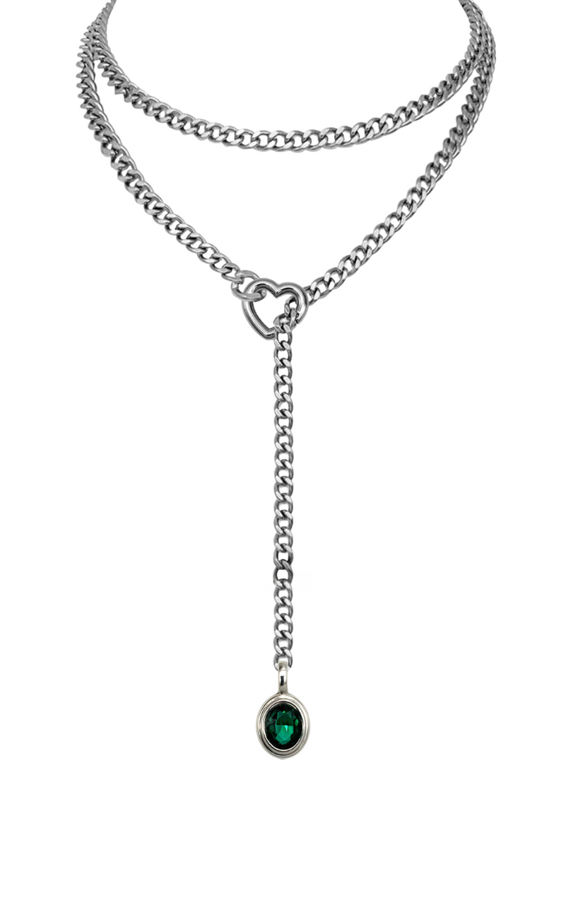 WILDCHOK - Crystal Charm Loop Slip Choker
