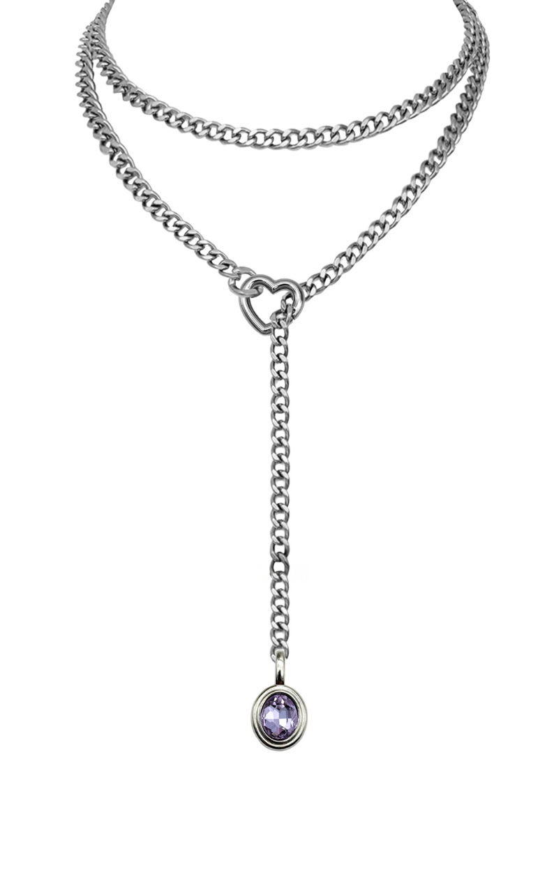 WILDCHOK - Crystal Charm Loop Slip Choker