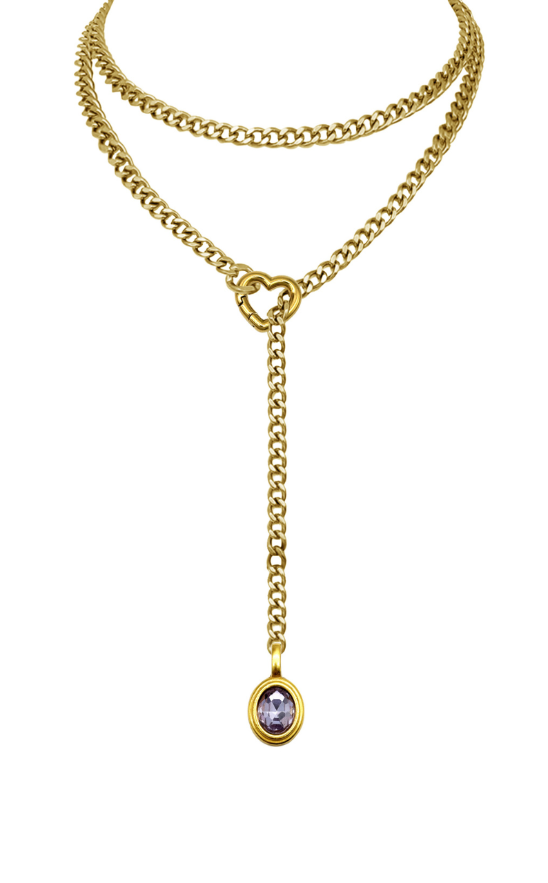 WILDCHOK - Crystal Charm Loop Slip Choker