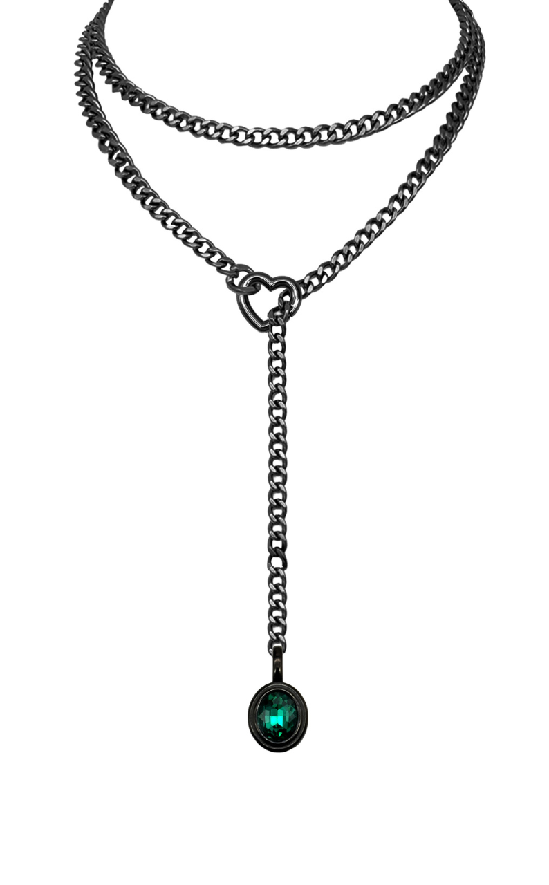 WILDCHOK - Crystal Charm Loop Slip Choker