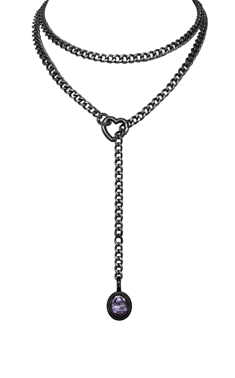 WILDCHOK - Crystal Charm Loop Slip Choker