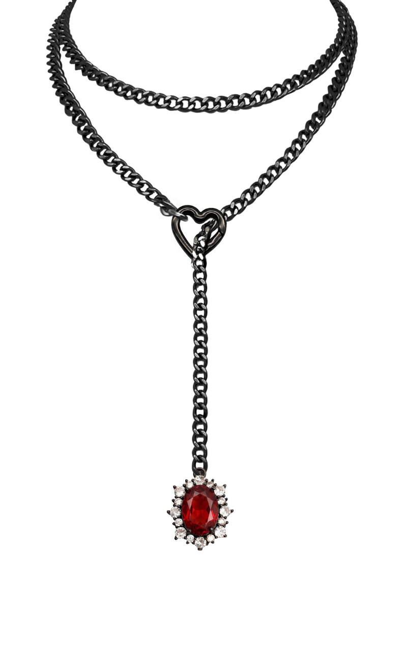 WILDCHOK - Gemstone Charm Loop Choker