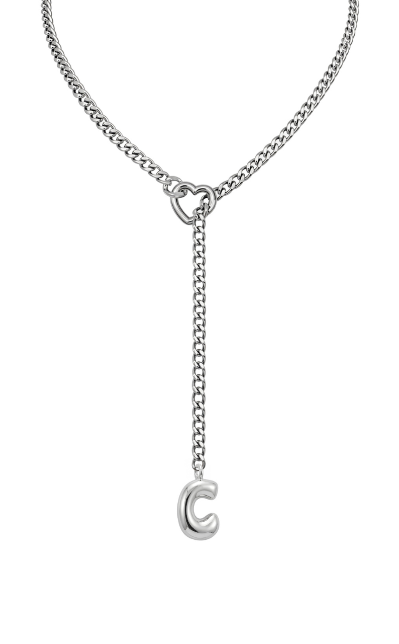 WILDCHOK - Initial Charm Slip Chain Choker