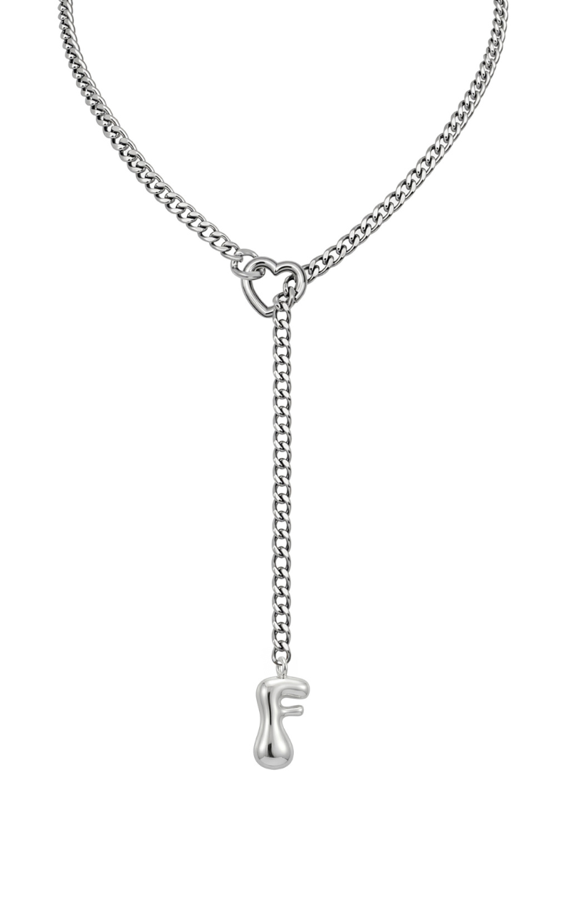WILDCHOK - Initial Charm Slip Chain Choker
