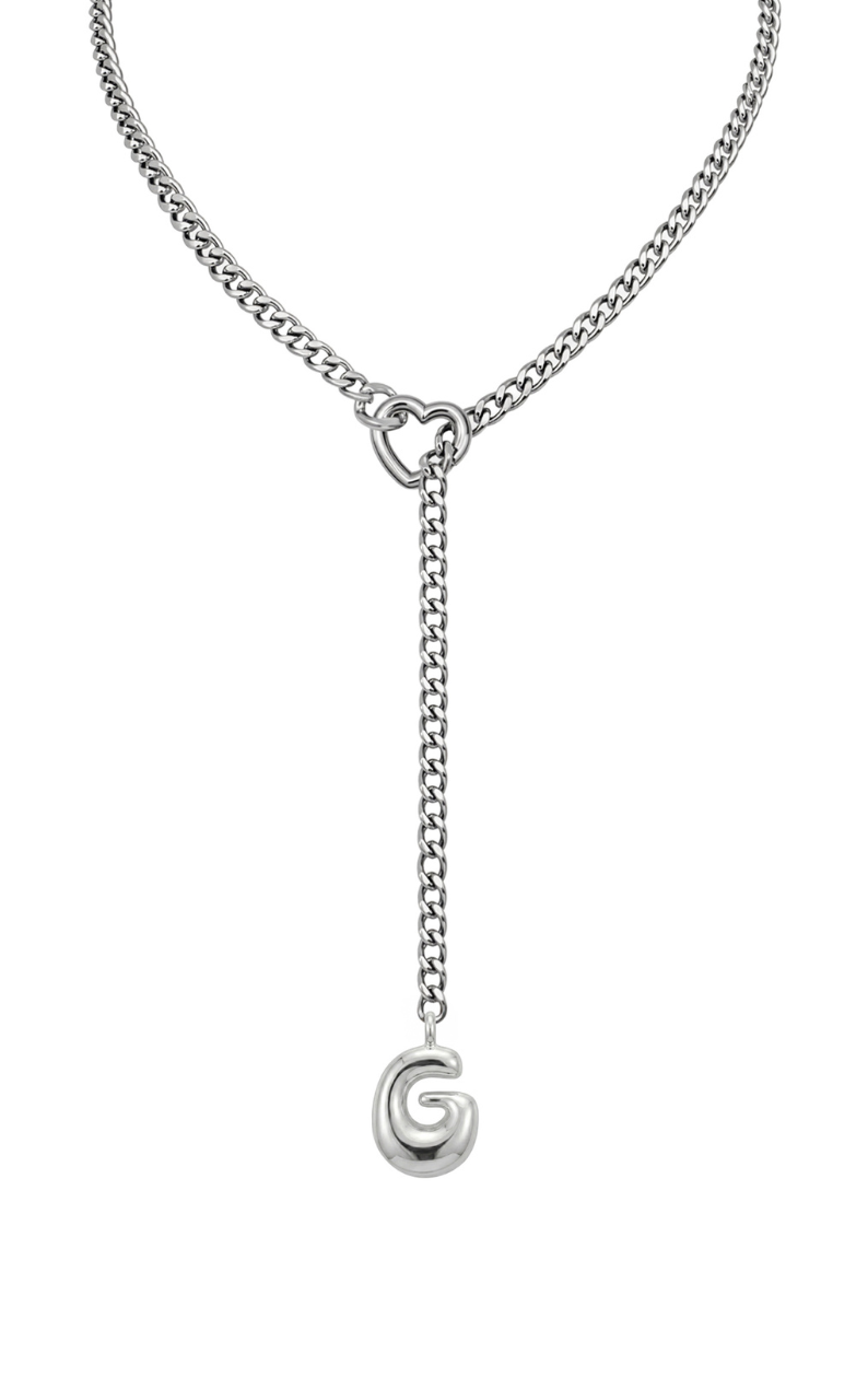 WILDCHOK - Initial Charm Slip Chain Choker