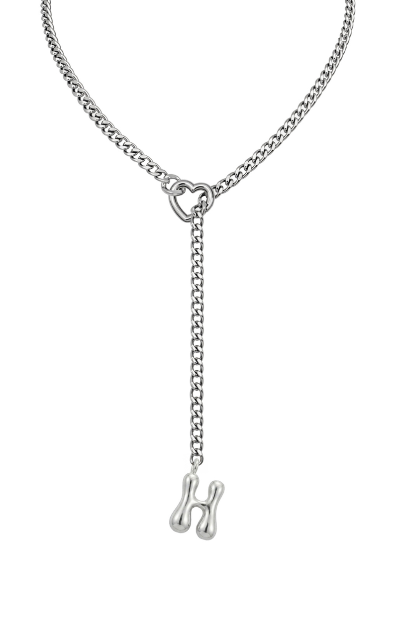 WILDCHOK - Initial Charm Slip Chain Choker