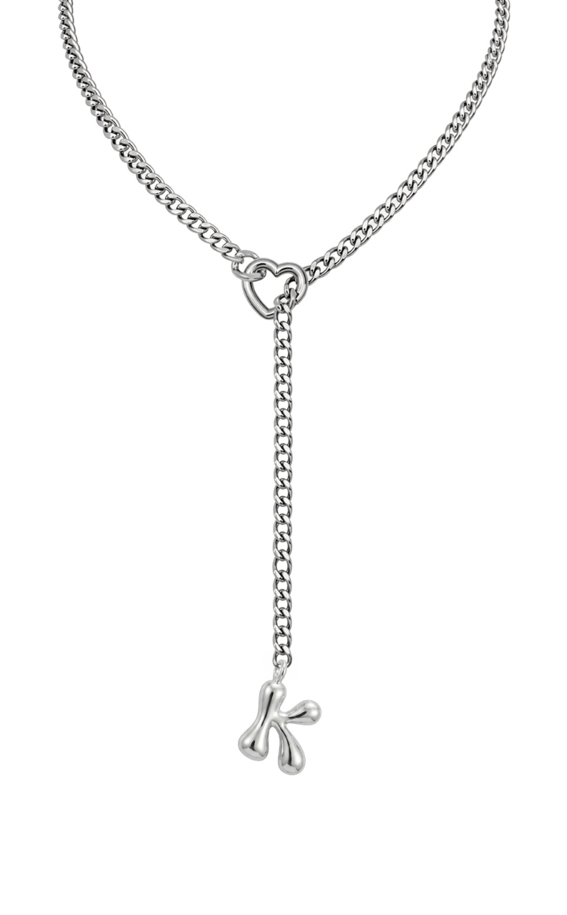 WILDCHOK - Initial Charm Slip Chain Choker
