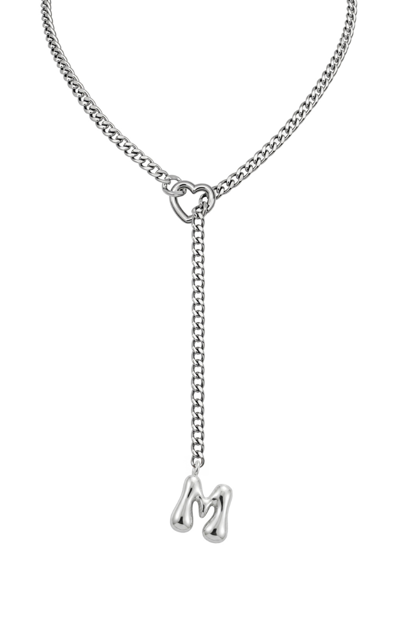 WILDCHOK - Initial Charm Slip Chain Choker