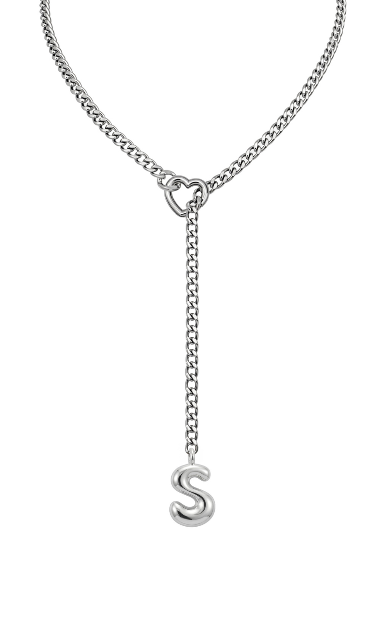 WILDCHOK - Initial Charm Slip Chain Choker