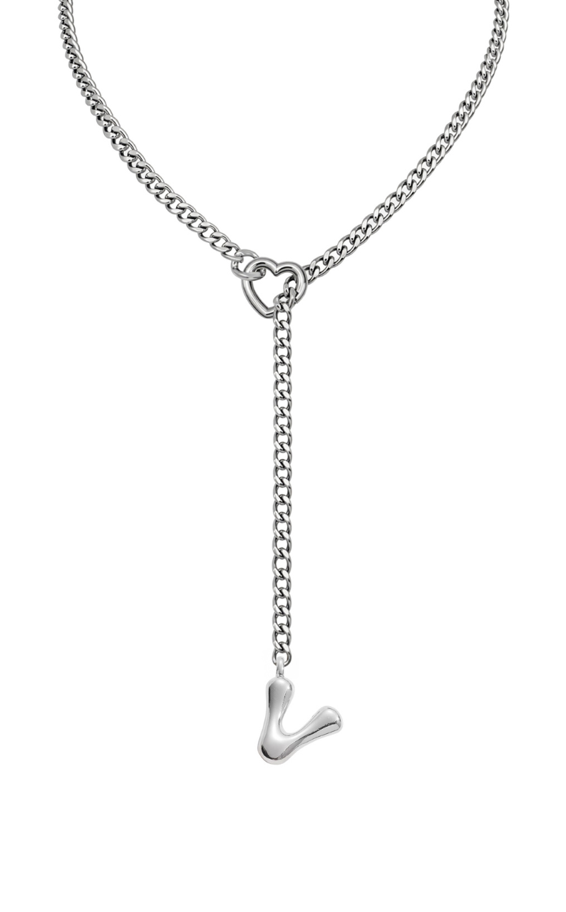 WILDCHOK - Initial Charm Slip Chain Choker