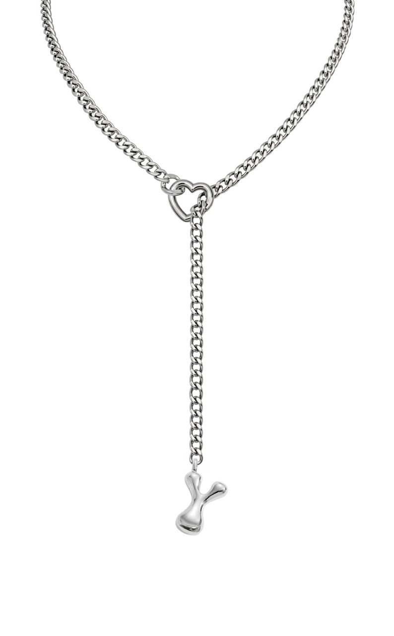 WILDCHOK - Initial Charm Slip Chain Choker